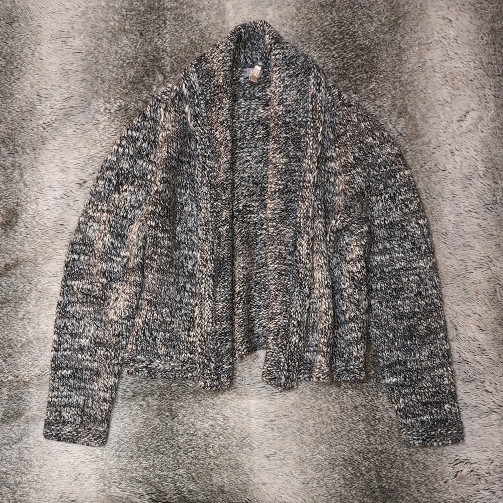 J. Jill Italian Yarn Chunky Wool Alpaca Blend  Knit Open Cardigan Sweater XL - Picture 2 of 8